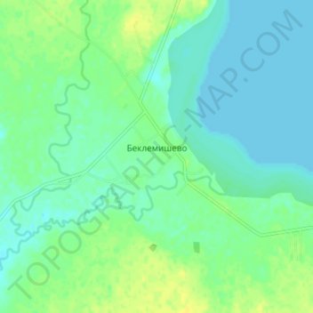 Mappa topografica Беклемишево, altitudine, rilievo
