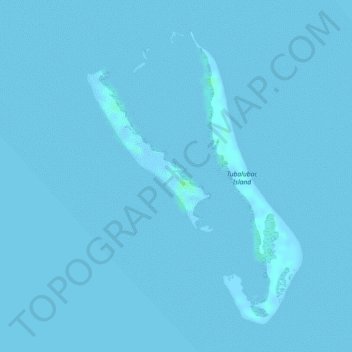 Mappa topografica Tubalubac Island, altitudine, rilievo