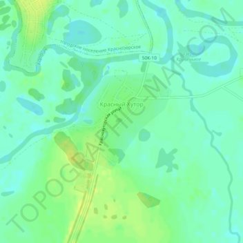 Mappa topografica Красный Хутор, altitudine, rilievo