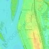 Mappa topografica Italian Lake, altitudine, rilievo