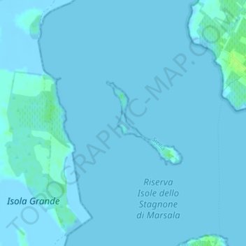 Mappa topografica Isola Santa Maria, altitudine, rilievo