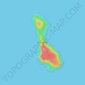 Mappa topografica Isla Jicarita, altitudine, rilievo