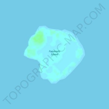 Mappa topografica Fondeado Island, altitudine, rilievo