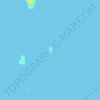 Mappa topografica Isla Huemul, altitudine, rilievo
