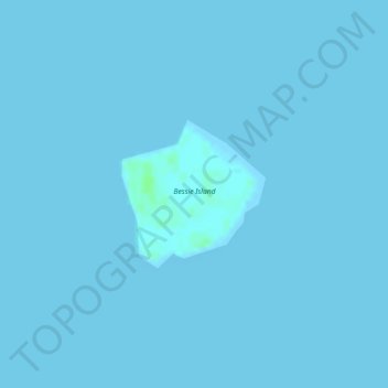 Mappa topografica Bessie Island, altitudine, rilievo