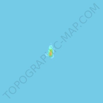 Mappa topografica Tarahiki Island (Shag Island), altitudine, rilievo