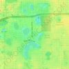 Mappa topografica Lake Emerald, altitudine, rilievo