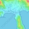 Mappa topografica Spiaggia di Lacona, altitudine, rilievo
