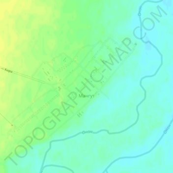 Mappa topografica Мангут, altitudine, rilievo