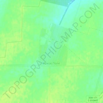 Mappa topografica Яркое Поле, altitudine, rilievo