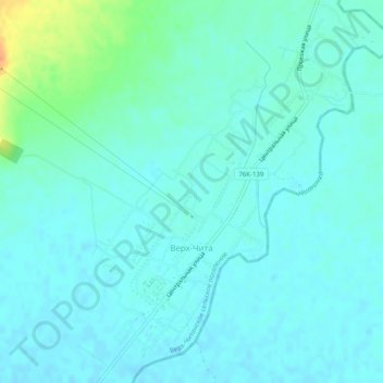 Mappa topografica Верх-Чита, altitudine, rilievo