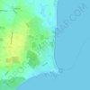 Mappa topografica Hou, altitudine, rilievo