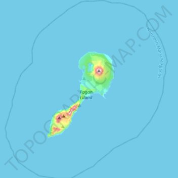 Mappa topografica Northern Islands Municipality, altitudine, rilievo