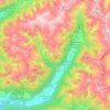 Mappa topografica Valle di Casies, altitudine, rilievo
