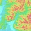 Mappa topografica Bhamragarh WLS, altitudine, rilievo