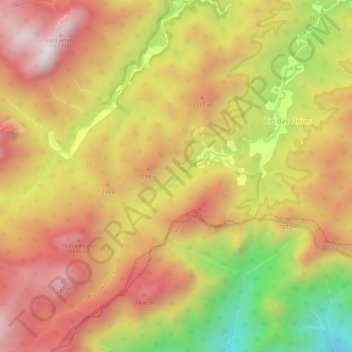 Mappa topografica Rio das Flores, altitudine, rilievo
