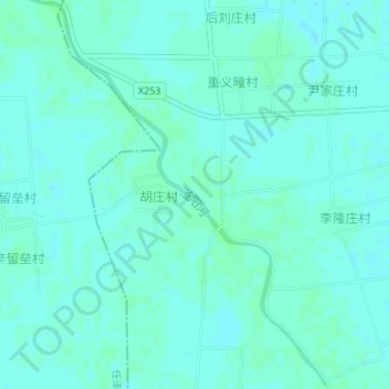 Mappa topografica 滏阳河, altitudine, rilievo