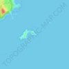 Mappa topografica Inchcolm, altitudine, rilievo