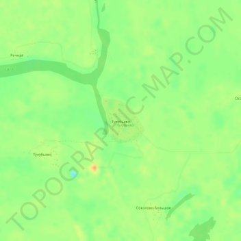 Mappa topografica Тулубьево, altitudine, rilievo