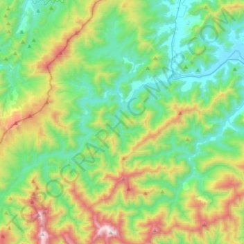 Mappa topografica Pelorus River, altitudine, rilievo