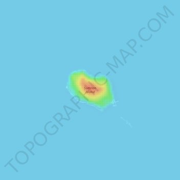 Mappa topografica Sumilon Island, altitudine, rilievo
