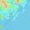 Mappa topografica 东山岛, altitudine, rilievo
