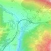 Mappa topografica Assergi, mappa di rilievo, mappa dell'altitudine