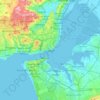 Mappa topografica Lisboa, altitudine, rilievo