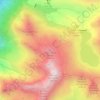 Mappa topografica Pizzo delle Orobie, altitudine, rilievo