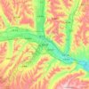 Mappa topografica 西宁市, altitudine, rilievo