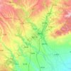 Mappa topografica 铜川市, altitudine, rilievo