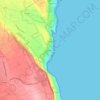 Mappa topografica Marina Serra, mappa di rilievo, mappa dell'altitudine