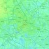 Mappa topografica 天津市, altitudine, rilievo