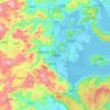 Mappa topografica 宁德市, altitudine, rilievo
