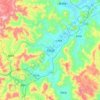 Mappa topografica 平和县, altitudine, rilievo