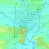 Mappa topografica 襄阳市, altitudine, rilievo