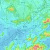 Mappa topografica 深圳市, altitudine, rilievo