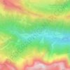 Mappa topografica Valcanale, altitudine, rilievo