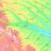 Mappa topografica 平凉市, altitudine, rilievo