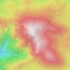 Mappa topografica Monte Terminio, altitudine, rilievo