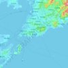 Mappa topografica 青岛市, altitudine, rilievo
