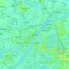 Mappa topografica 武汉市, altitudine, rilievo