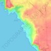 Mappa topografica Santa Maria al Bagno, mappa di rilievo, mappa dell'altitudine