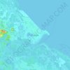 Mappa topografica Kourou, altitudine, rilievo