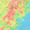 Mappa topografica 宁德市, altitudine, rilievo