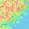 Mappa topografica 泉州市, altitudine, rilievo