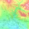 Mappa topografica 张家口市, altitudine, rilievo