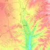 Mappa topografica 榆林市, altitudine, rilievo