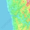 Mappa topografica Porto, altitudine, rilievo
