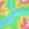 Mappa topografica Trenta, mappa di rilievo, mappa dell'altitudine